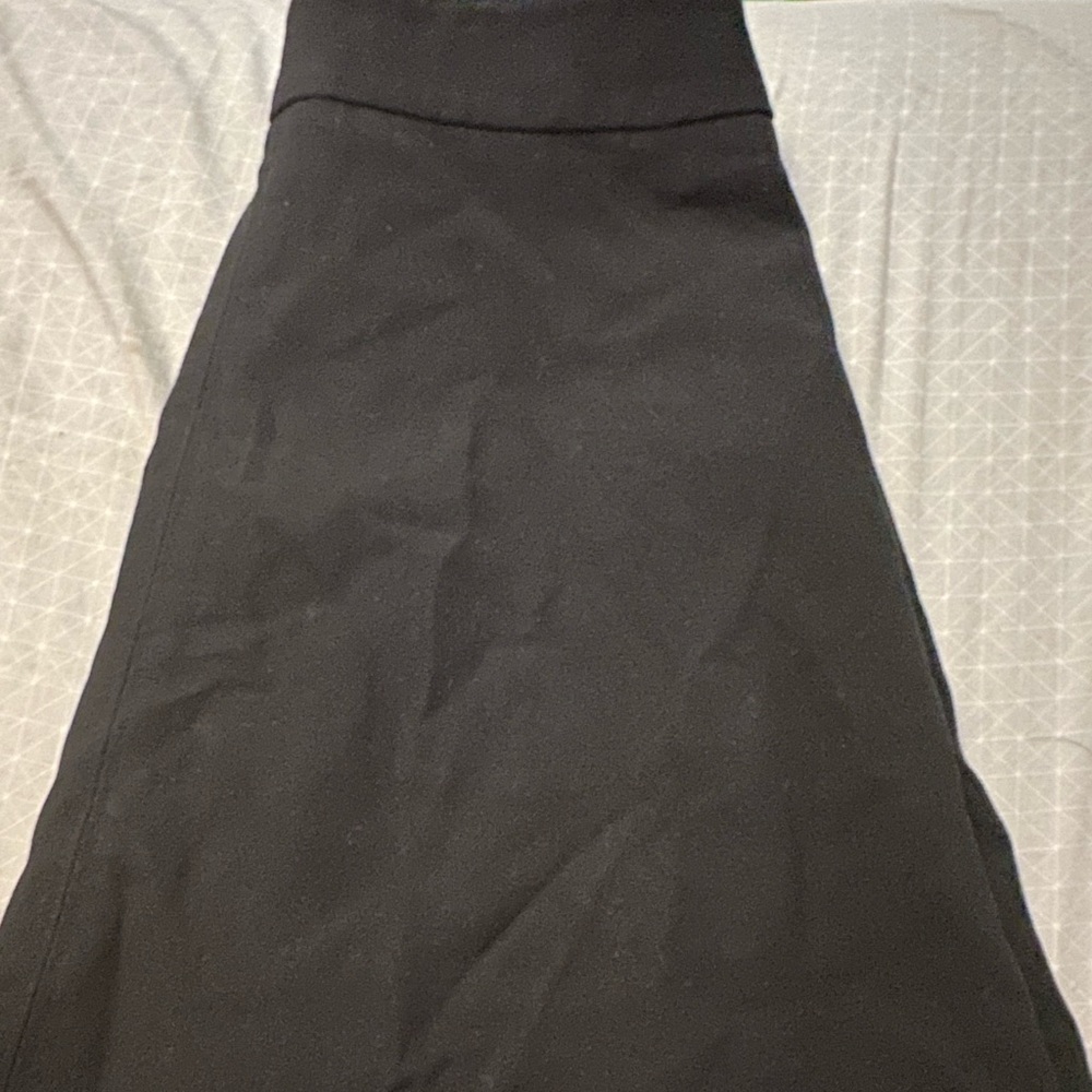 Loft Black Fleece Fit and Flare Dress Skirt with Black zipper